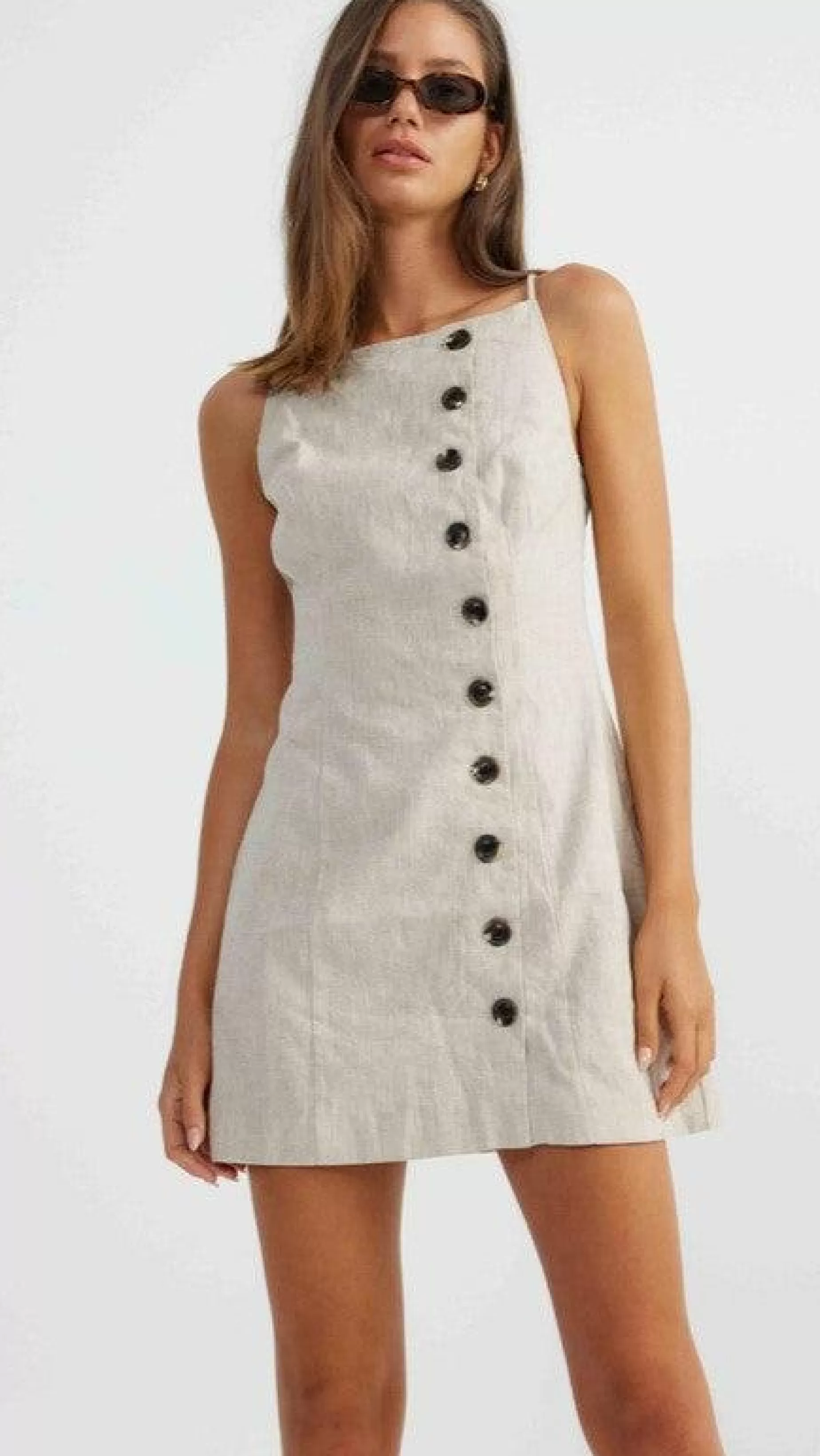 Allegra Linen Mini Dress - | Billy J Shop