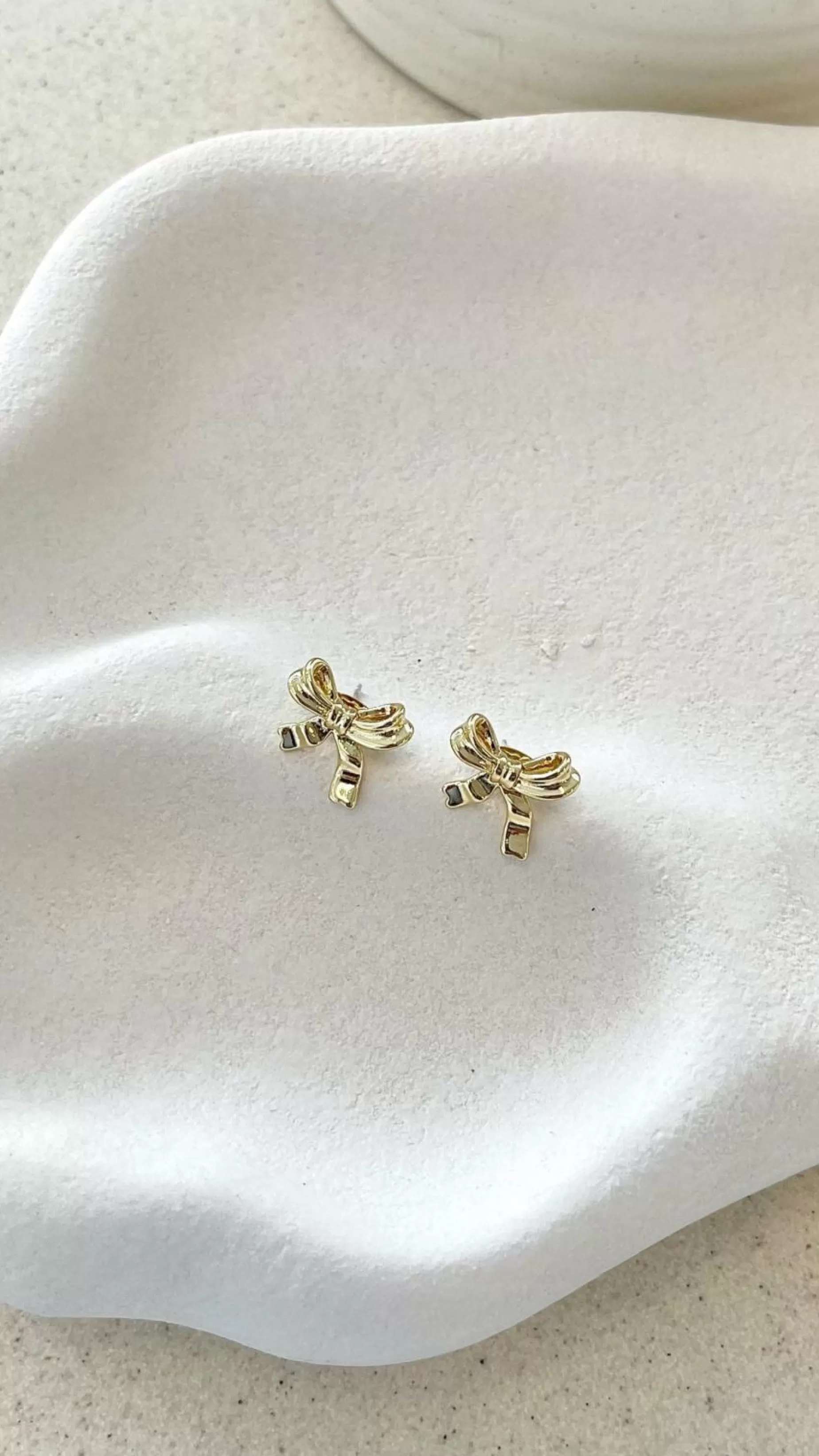 Bow Stud 18K Plated Earrings - | Billy J Best Sale