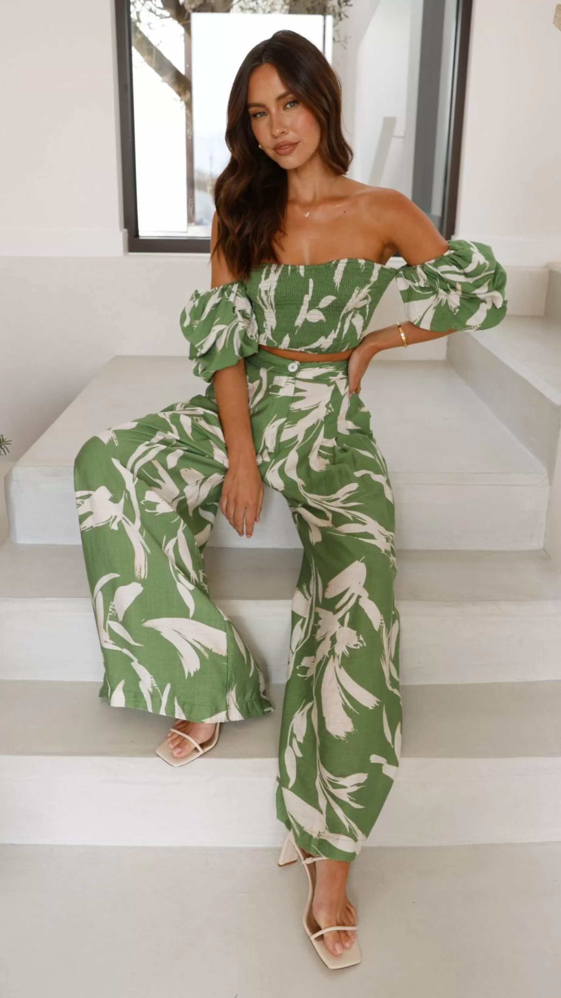 Callison Crop Top And Pants Set - | Billy J Shop