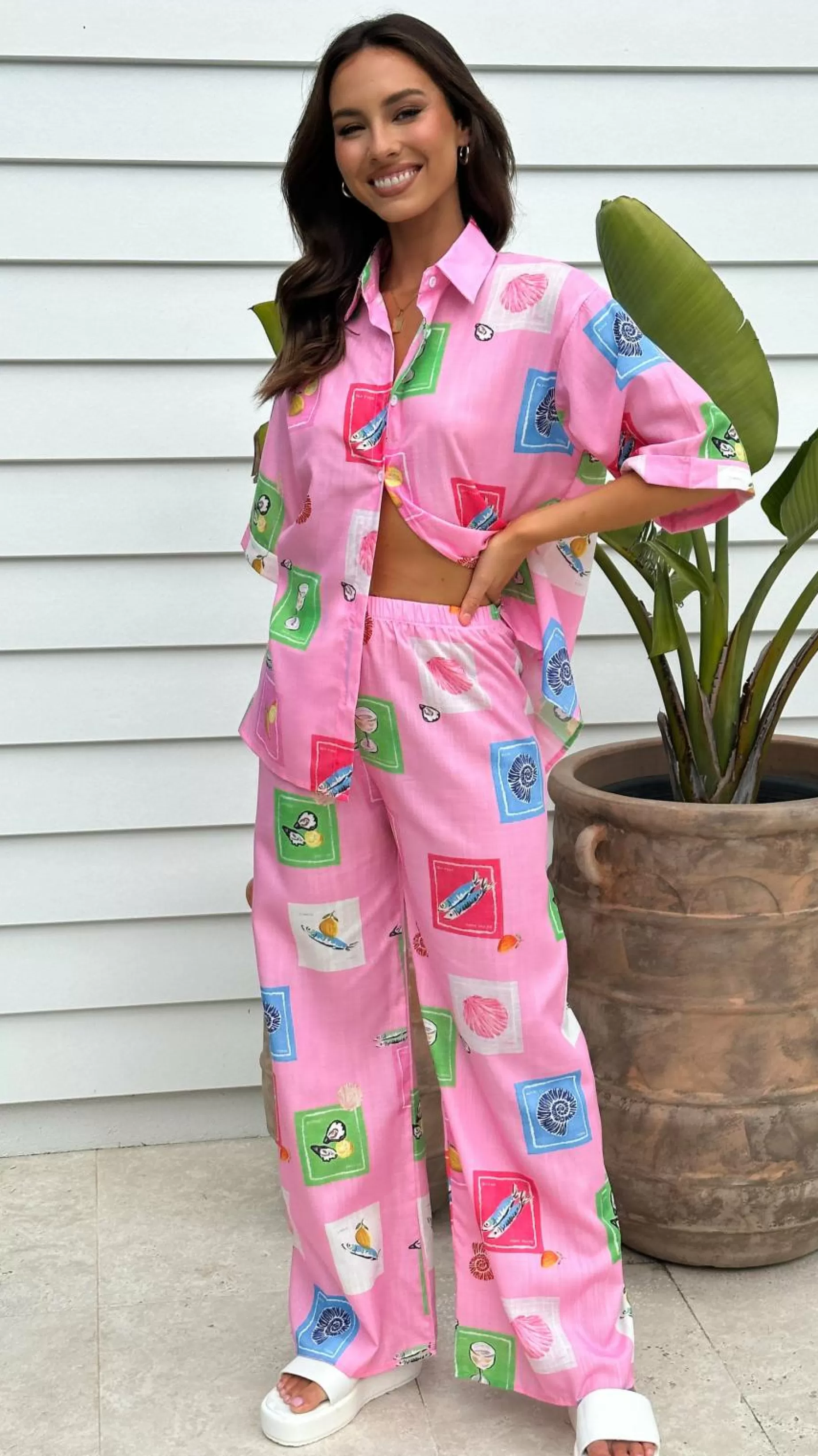 Kourt Button Up Shirt And Pants Set - | Billy J Best Sale