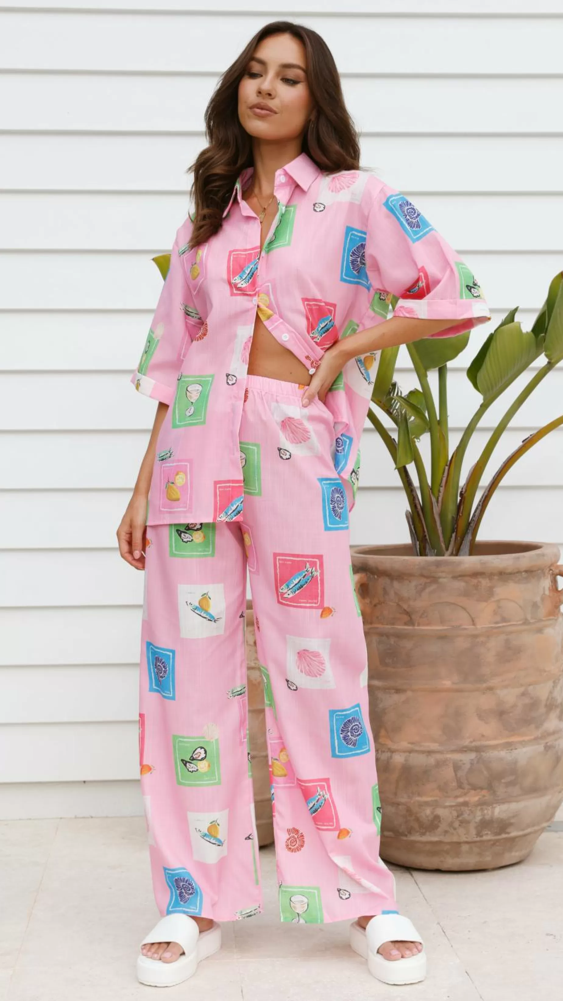 Kourt Button Up Shirt And Pants Set - | Billy J Best Sale