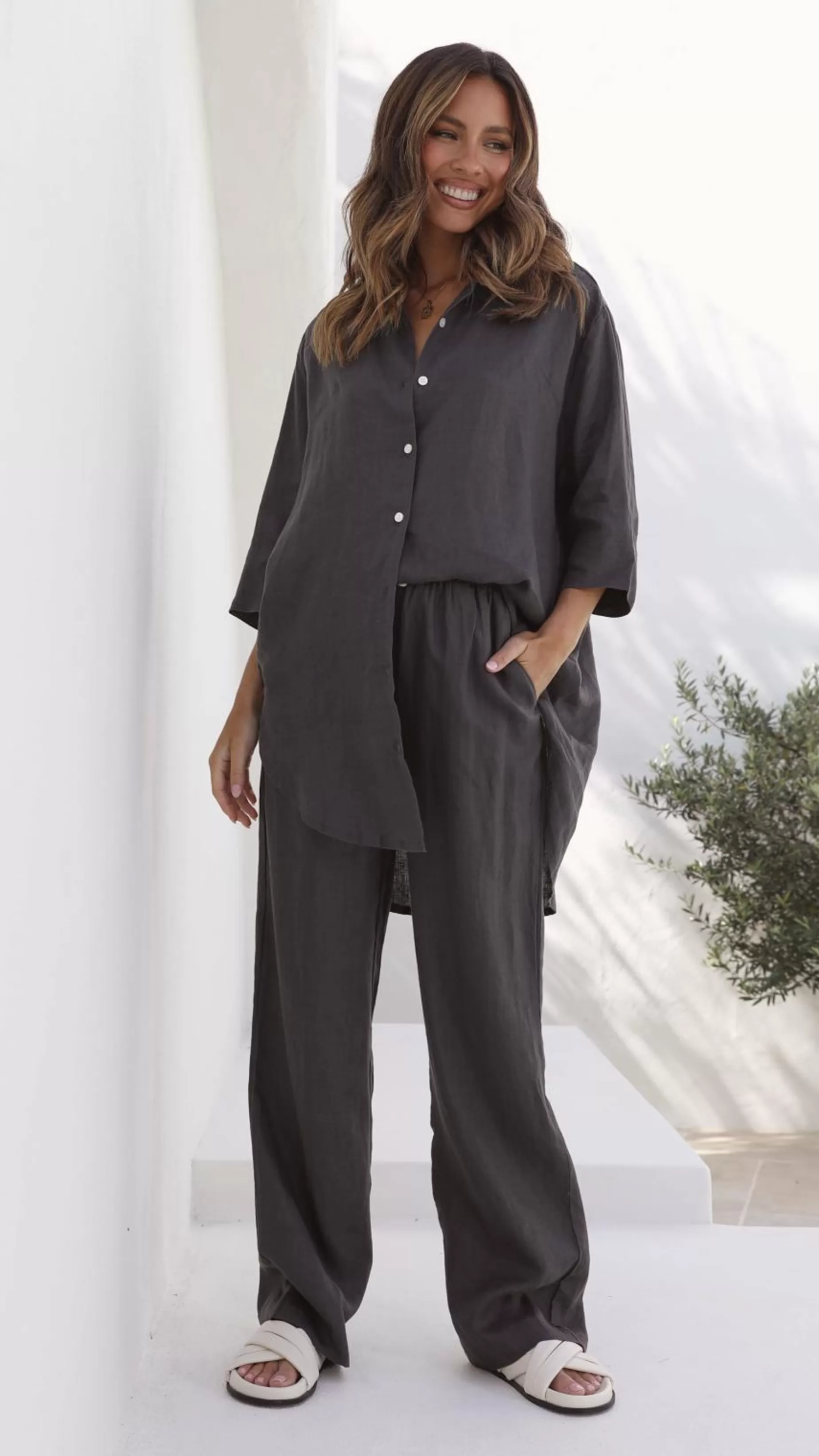 Linen Lounge Pant - | Billy J Hot