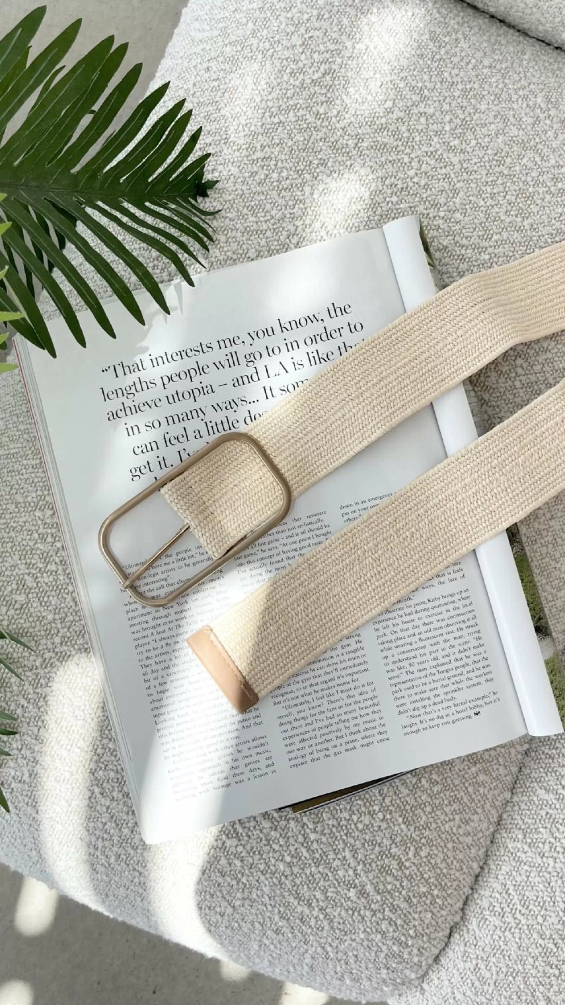Oval Metal Buckle Stretch Belt - | Billy J Cheap