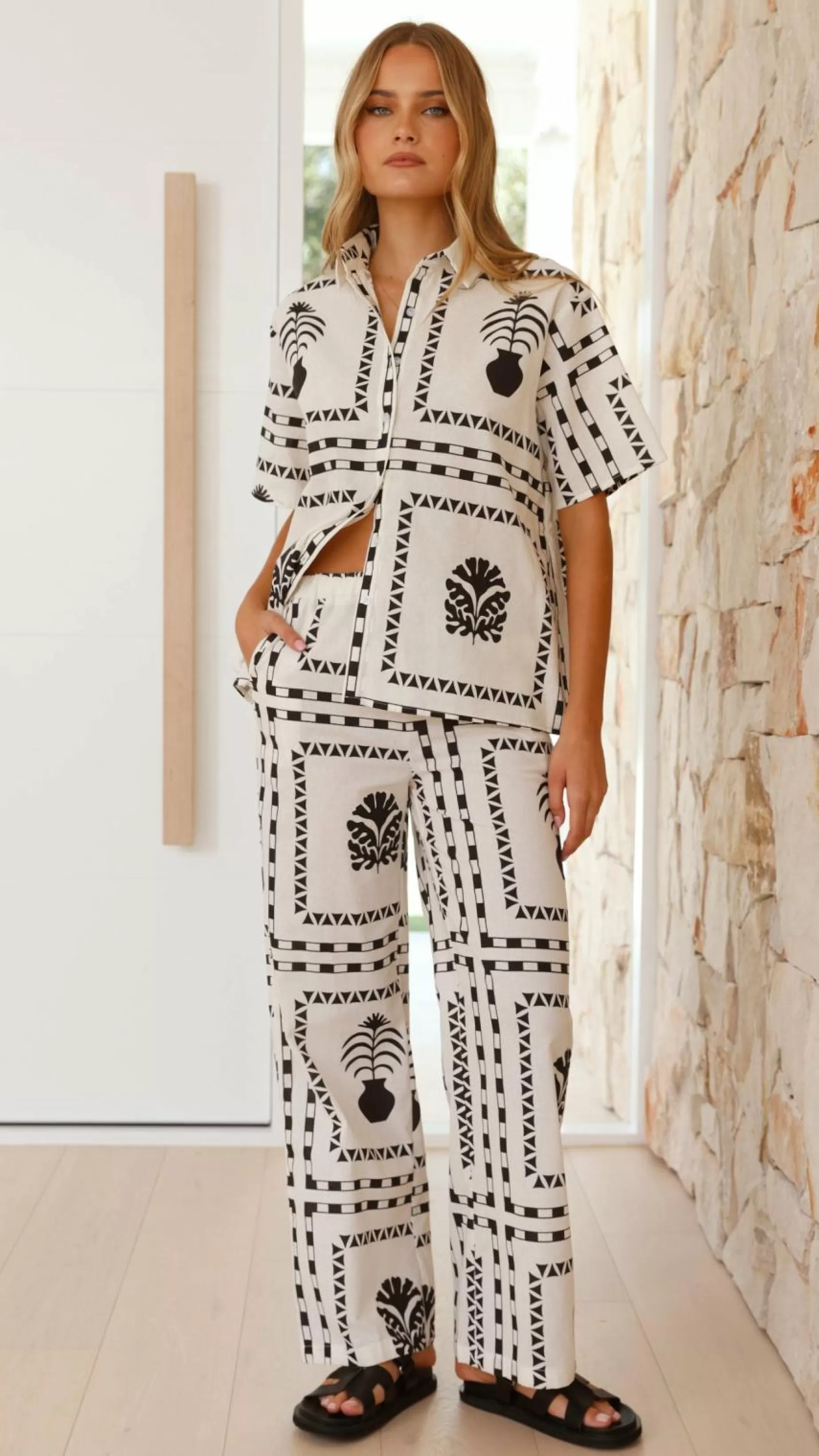 Rada Button Up Shirt And Pants Set - | Billy J Best