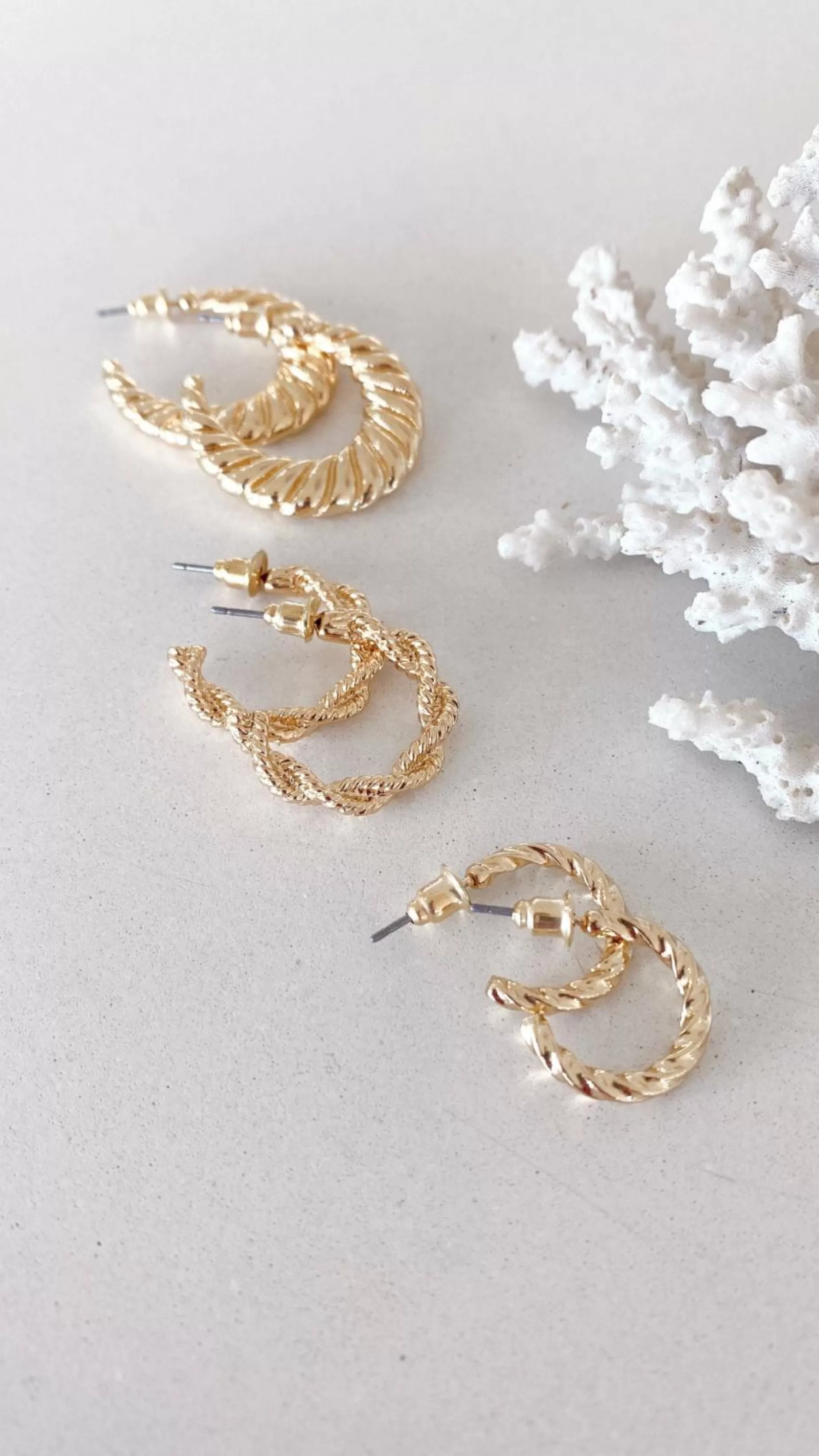 Reta Triple Pack Earrings - | Billy J Sale