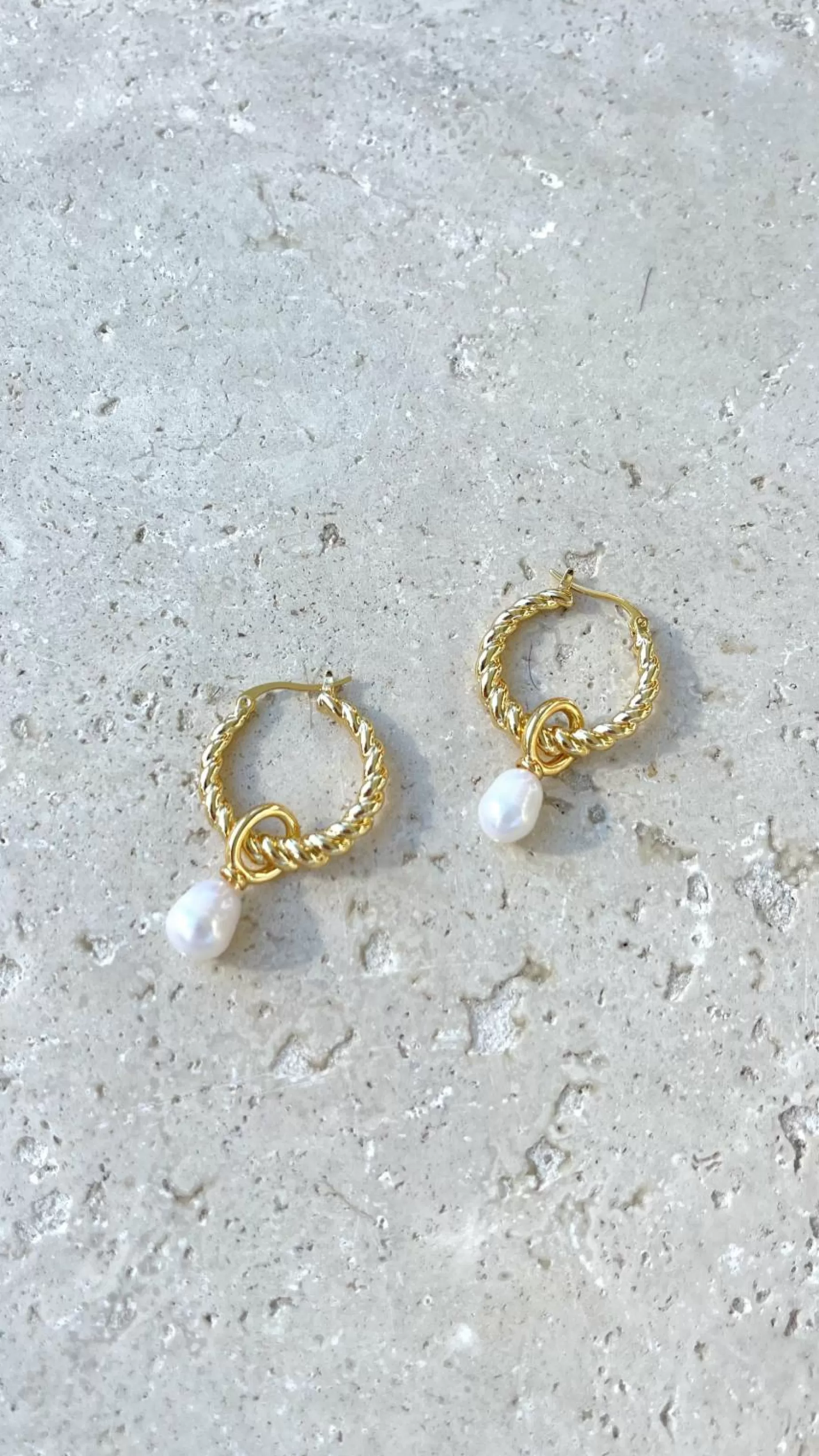 Twist Pearl Drop Earrings - | Billy J Discount